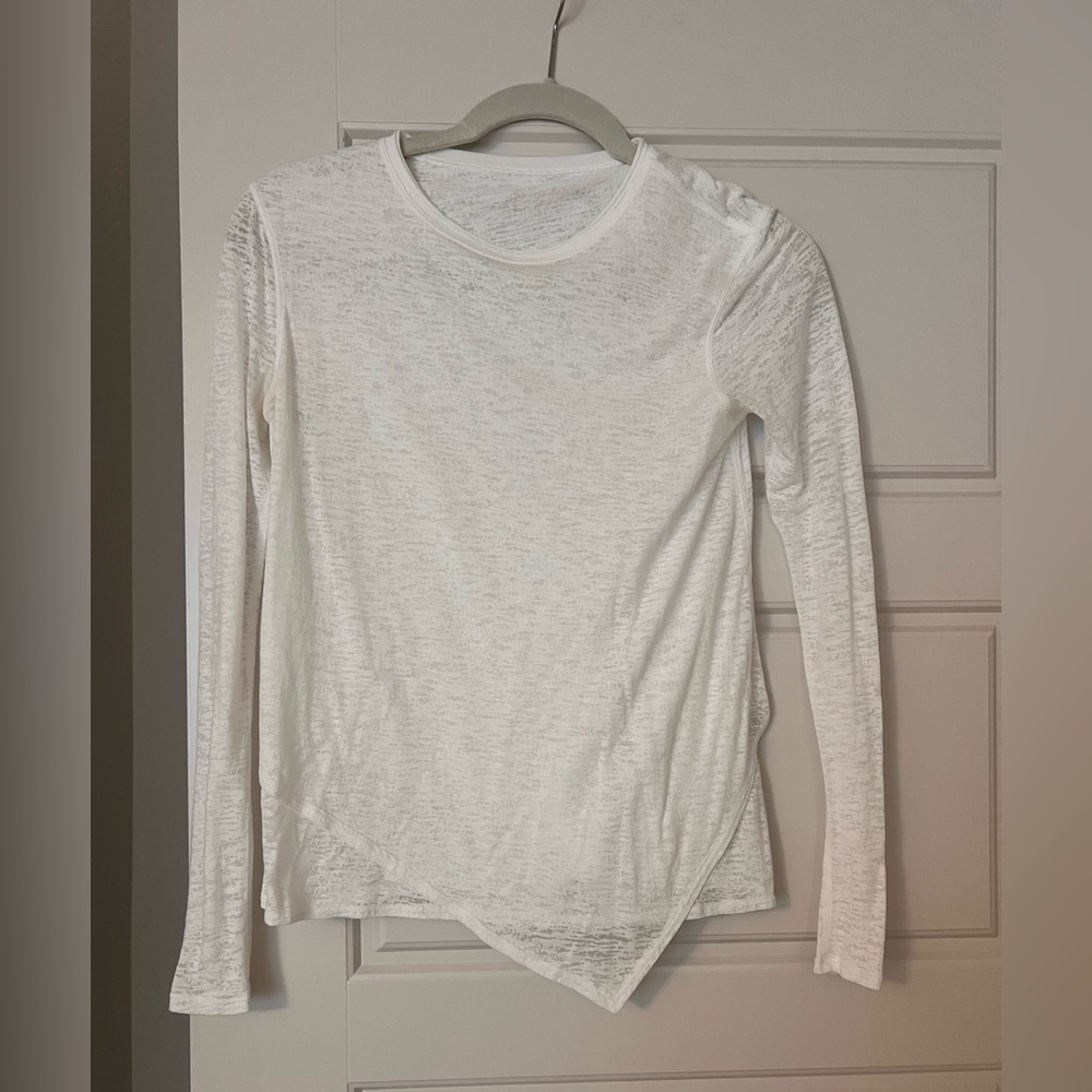 Lululemon white long sleeve top